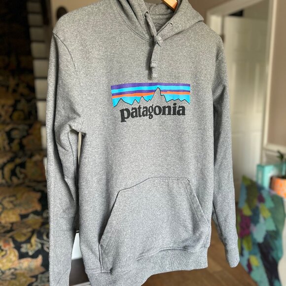 Patagonia Uprisal Logo Hoody Heather Gray Sustainable Hoodie Mens Size Medium - Picture 9 of 9